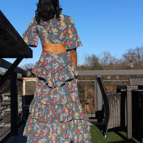 Floral Green Dress - Picture 4 of 4